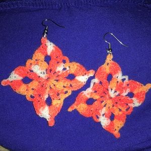 Hand Crafted Crocheted Boho type earrings